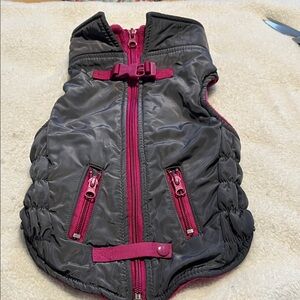 🐶✨ Good2Go Dog Jacket Vest – Pink & Gray Fleece Lined – Size Small